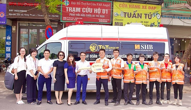 T&T Group và SHB tặng xe cứu thương cho Đội hỗ trợ sơ cứu FAS Angel Hà Nội