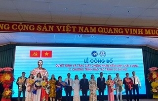 11 chương trình đào tạo trình độ đại học đạt chuẩn kiểm định chất lượng giáo dục