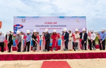 Giới thiệu đối tác tài trợ chính và động thổ công viên nước tại dự án KN Paradise