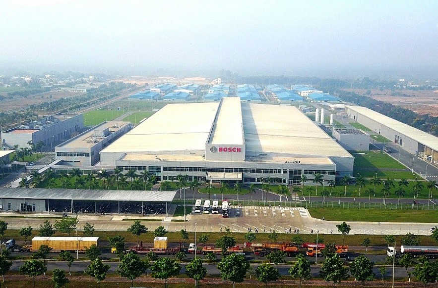 Nhà máy của Bosch Việt Nam tại Đồng Nai nhìn từ trên cao. Ảnh Bích Phượng.