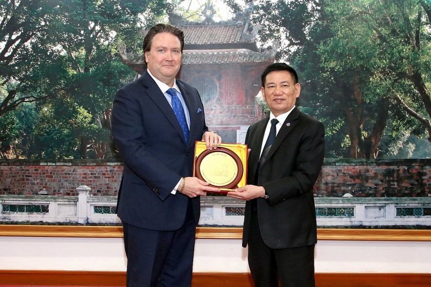 Bộ trưởng Hồ Đức Phớc tiếp Đại sứ Hoa Kỳ tại Việt Nam Marc Evans Knapper