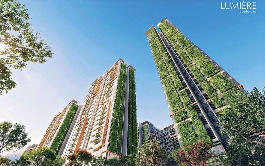 Thiết kế kiến trúc xanh 3D hàng đầu Việt Nam tại Lumière Boulevard, Vinhomes Grand Park.