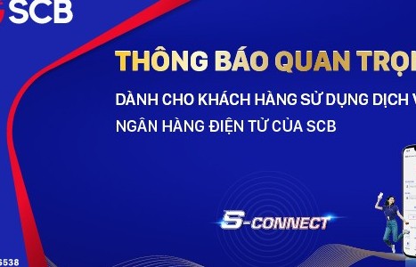 SCB thông báo chuyển đổi dữ liệu ngân hàng điện tử