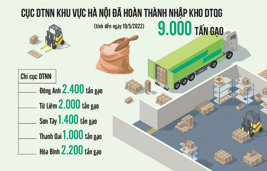 Cục Dự trữ Nhà nước khu vực Hà Nội: Hoàn thành nhập gạo dự trữ trước hạn