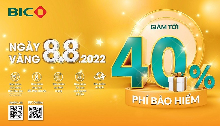 Ngày vàng 8/8: Bùng nổ ưu đãi tới 40% tại BIC