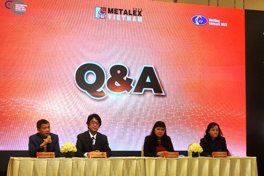 Ban Tổ chức Triển lãm METALEX Vietnam 2022 thông tin về sự kiện. Ảnh Đỗ Doãnghệ mới