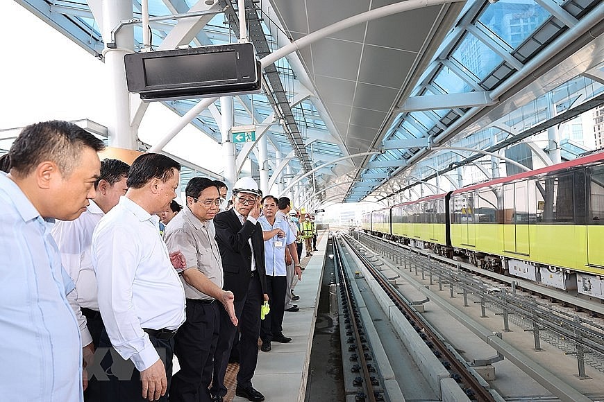Thủ tướng kiểm tra tiến độ Dự án đường sắt đô thị đoạn Nhổn-Ga Hà Nội