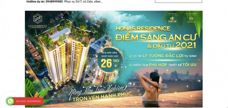 Dự án khu nhà ở cao tầng Hoàng Nam (Honas Residence) chưa đủ điều kiện huy động vốn