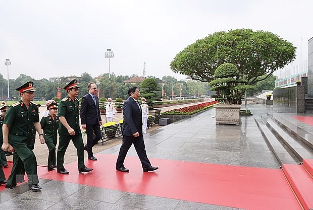Hình ảnh Thủ tướng Phạm Minh Chính tiếp Đoàn các nhà khoa học Nga