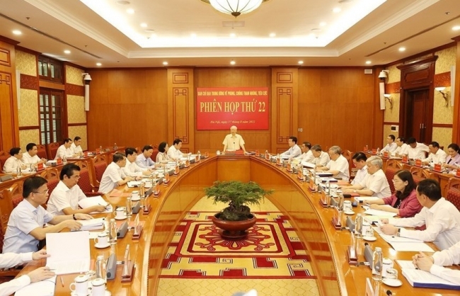Phiên họp thứ 22 Ban Chỉ đạo Trung ương về phòng, chống tham nhũng