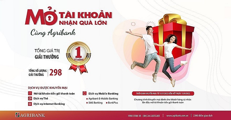 Hơn 900 giải thưởng chờ đón tân sinh viên 2022 khi mở tài khoản tại Agribank