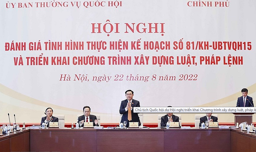 Chủ tịch Quốc hội dự Hội nghị triển khai Chương trình xây dựng luật, pháp lệnh