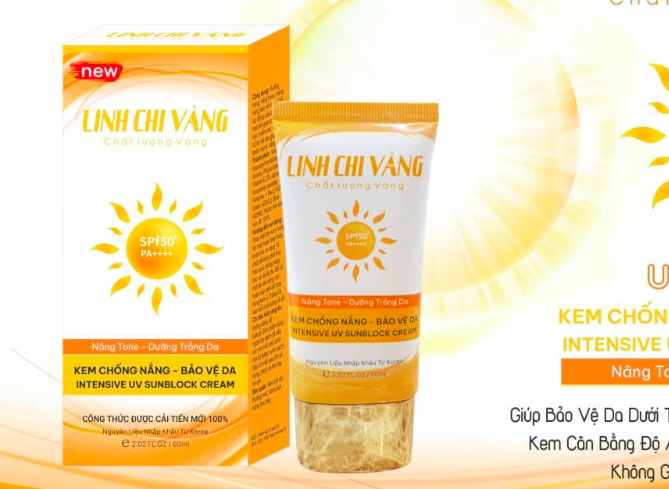 Thu hồi kem chống nắng - bảo vệ da Linh Chi Vàng do không đạt chất lượng