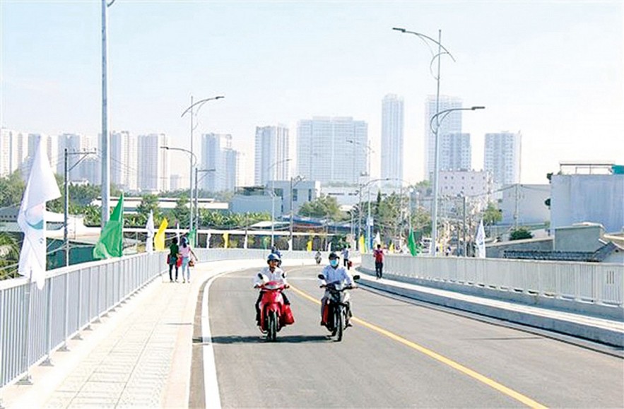 Cầu Phước Lộc - dự án có tổng mức đầu tư 405 tỷ đồng tại huyện Nhà Bè (TP. Hồ Chí Minh).