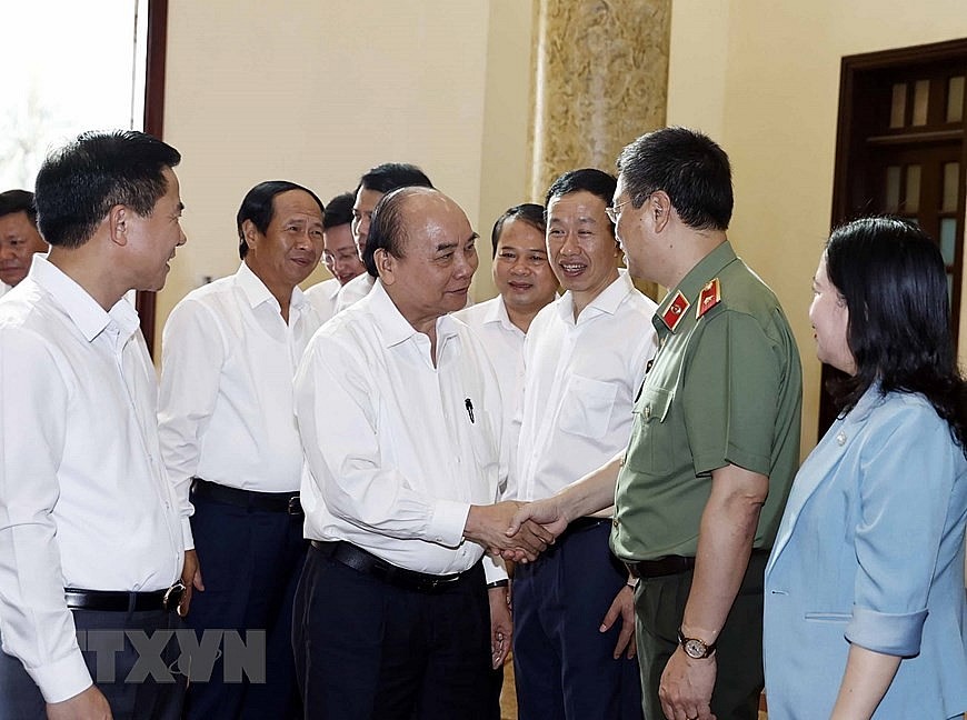 Hình ảnh Chủ tịch nước làm việc với Ban Thường vụ Tỉnh ủy Thanh Hóa