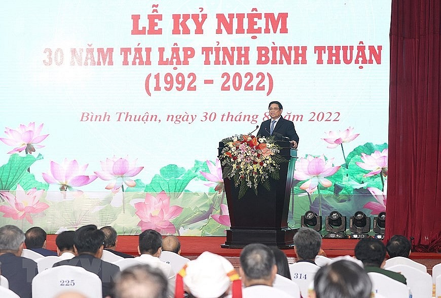 Hình ảnh Thủ tướng Phạm Minh Chính dự Lễ kỷ niệm 30 năm tái lập tỉnh Bình Thuận