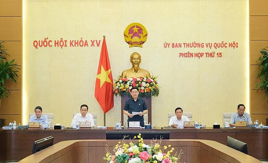 Hình ảnh khai mạc Phiên họp thứ 15 của Ủy ban Thường vụ Quốc hội