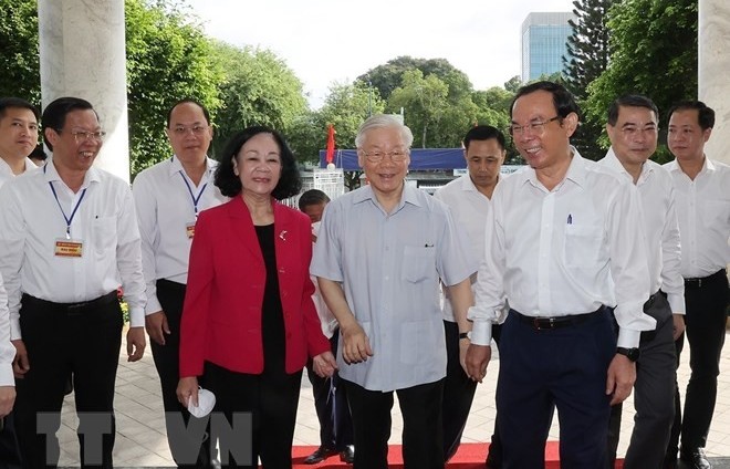 Tổng Bí thư Nguyễn Phú Trọng thăm và làm việc với Thành ủy TP. Hồ Chí Minh