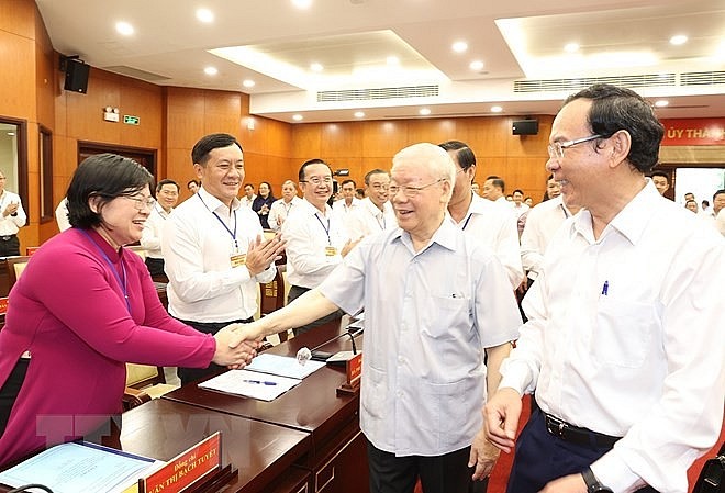 Tổng Bí thư Nguyễn Phú Trọng thăm và làm việc với Thành ủy TP. Hồ Chí Minh
