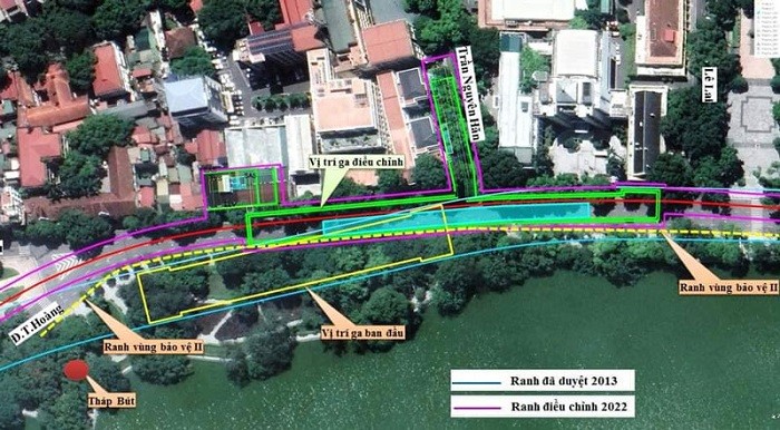 Chấp thuận phương án vị trí ga ngầm tuyến đường sắt đô thị số 2 tại khu vực hồ Hoàn Kiếm