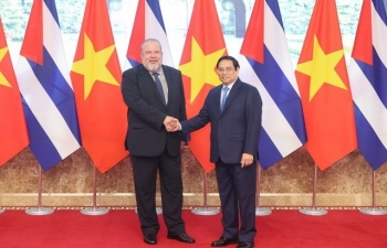 Chùm ảnh: Thủ tướng Phạm Minh Chính đón, hội đàm với Thủ tướng Cộng hòa Cuba