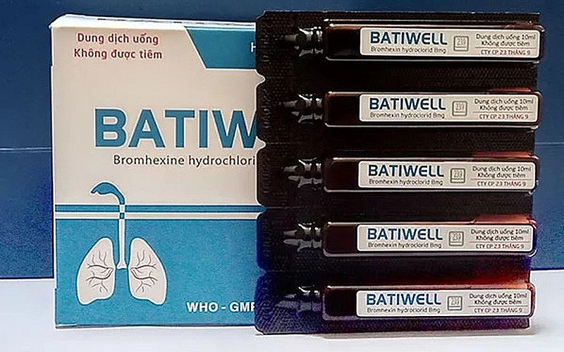 Thu hồi lô thuốc dung dịch uống Batiwell không đạt chất lượng