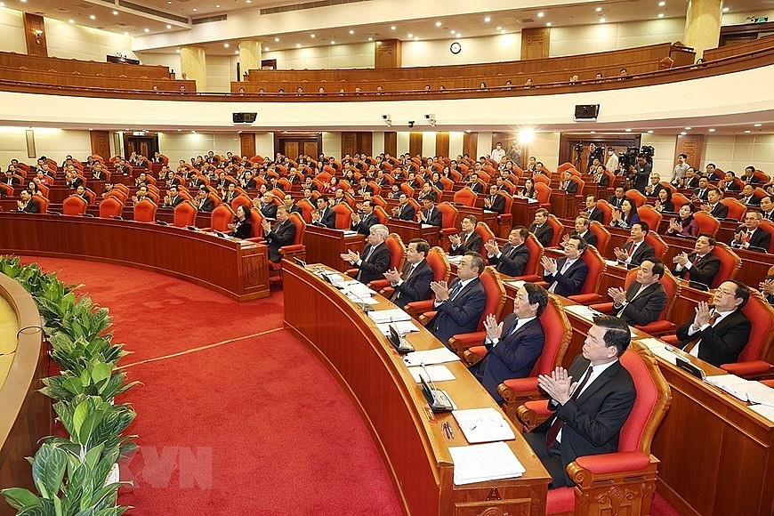 Hình ảnh Tổng Bí thư chủ trì hội nghị Trung ương Đảng lần thứ sáu