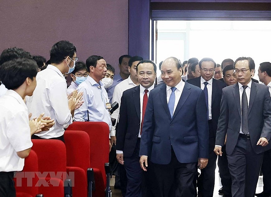 Chủ tịch nước Nguyễn Xuân Phúc dự lễ khai khóa 2022 tại Đại học Quốc gia TP Hồ Chí Minh