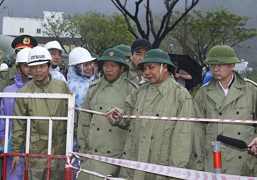 Chủ tịch nước kiểm tra công tác khắc phục thiệt hại mưa bão ở Đà Nẵng