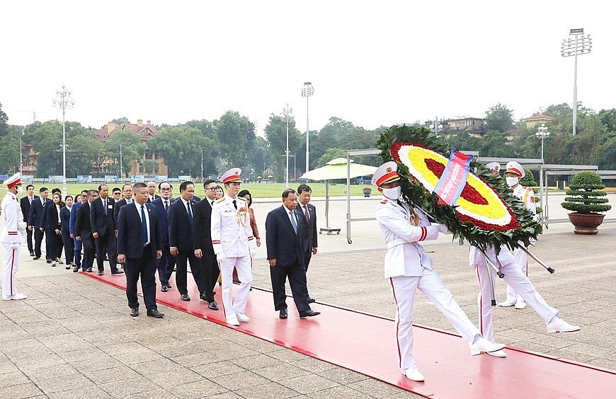 Thủ tướng Phạm Minh Chính tiếp Chủ tịch Thượng viện Campuchia Samdech Say Chhum