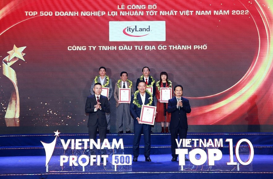 CityLand được vinh danh Top 50 doanh nghiệp hàng đầu có lợi nhuận tốt nhất năm 2022