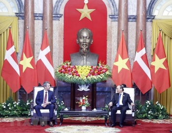 Chủ tịch nước Nguyễn Xuân Phúc tiếp Thái tử kế vị Đan Mạch Frederik