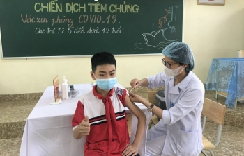 Còn 5 tỉnh tiêm mũi 2 vắc-xin Covid-19 cho trẻ 5 đến dưới 12 tuổi đạt dưới 45%