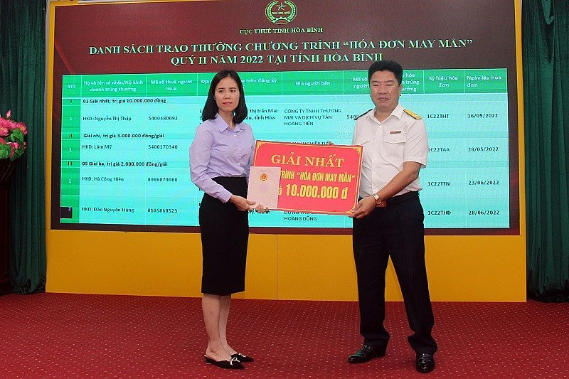 Bắc Ninh, Lào Cai, Bình Phước, Hòa Bình trao thưởng chương trình “hóa đơn may mắn”