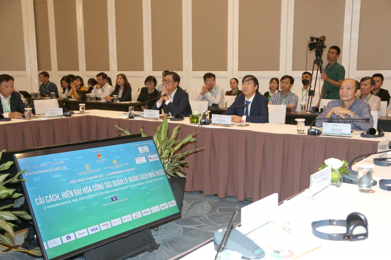 Chùm ảnh Hội thảo - Triển lãm về tài chính số trong quản lý ngân sách mhà nước năm 2022 Chùm ảnh Hội thảo - Triển lãm về tài chính số trong quản lý ngân sách mhà nước năm 2022