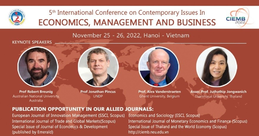 CIEMB 2022: Hội thảo khoa học về chính sách kinh tế, kinh doanh hậu Covid-19