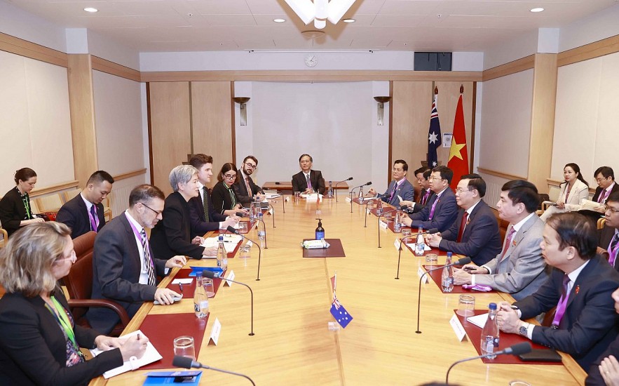 Chủ tịch Quốc hội Vương Đình Huệ  tiếp Thượng nghị sĩ, Bộ trưởng Ngoại giao Australia Penny Wong và Nhóm Nghị sĩ hữu nghị Australia - Việt Nam