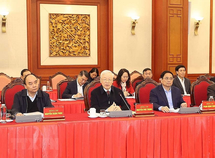 Tổng Bí thư chủ trì buổi làm việc với Ban Thường vụ Thành ủy TP. Hồ Chí Minh