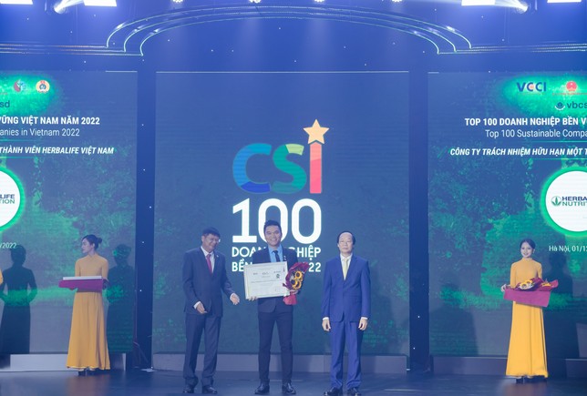 Herbalife Việt Nam được vinh danh top 100 Doanh nghiệp bền vững Việt Nam