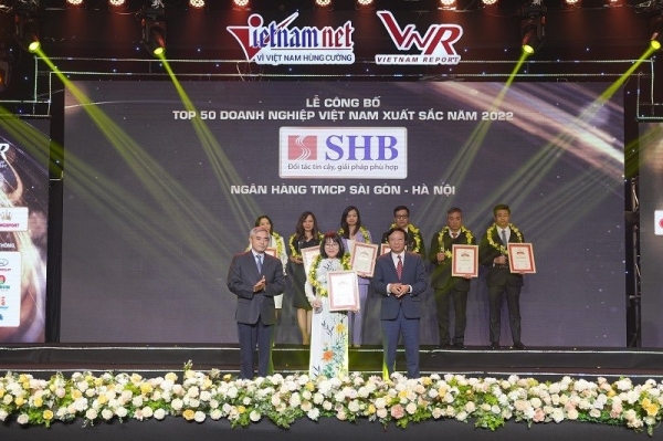 SHB lần thứ 4 được vinh danh Top 50 doanh nghiệp xuất sắc nhất năm 2022