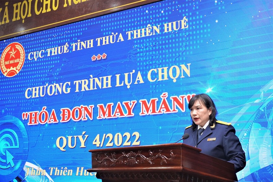 Thừa Thiên Huế: 15 cá nhân, hộ kinh doanh trúng thưởng hóa đơn may mắn quý 4/2022