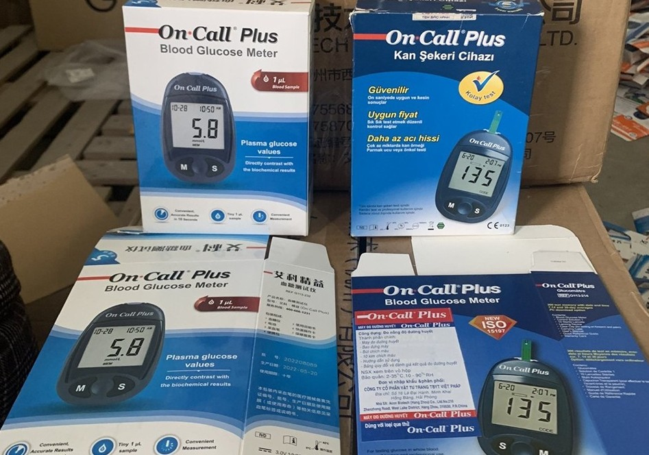 Hải Phòng: Phát hiện kho thiết bị đo đường huyết giả mạo nhãn hiệu On Call Plus