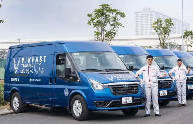 VinFast triển khai dịch vụ sạc pin lưu động 24/7 trên toàn quốc