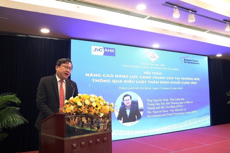 Ông Nguyễn Tuấn - Phó Giám đốc ITPC phát biểu tại hội thảo. Ảnh Việt Dũng