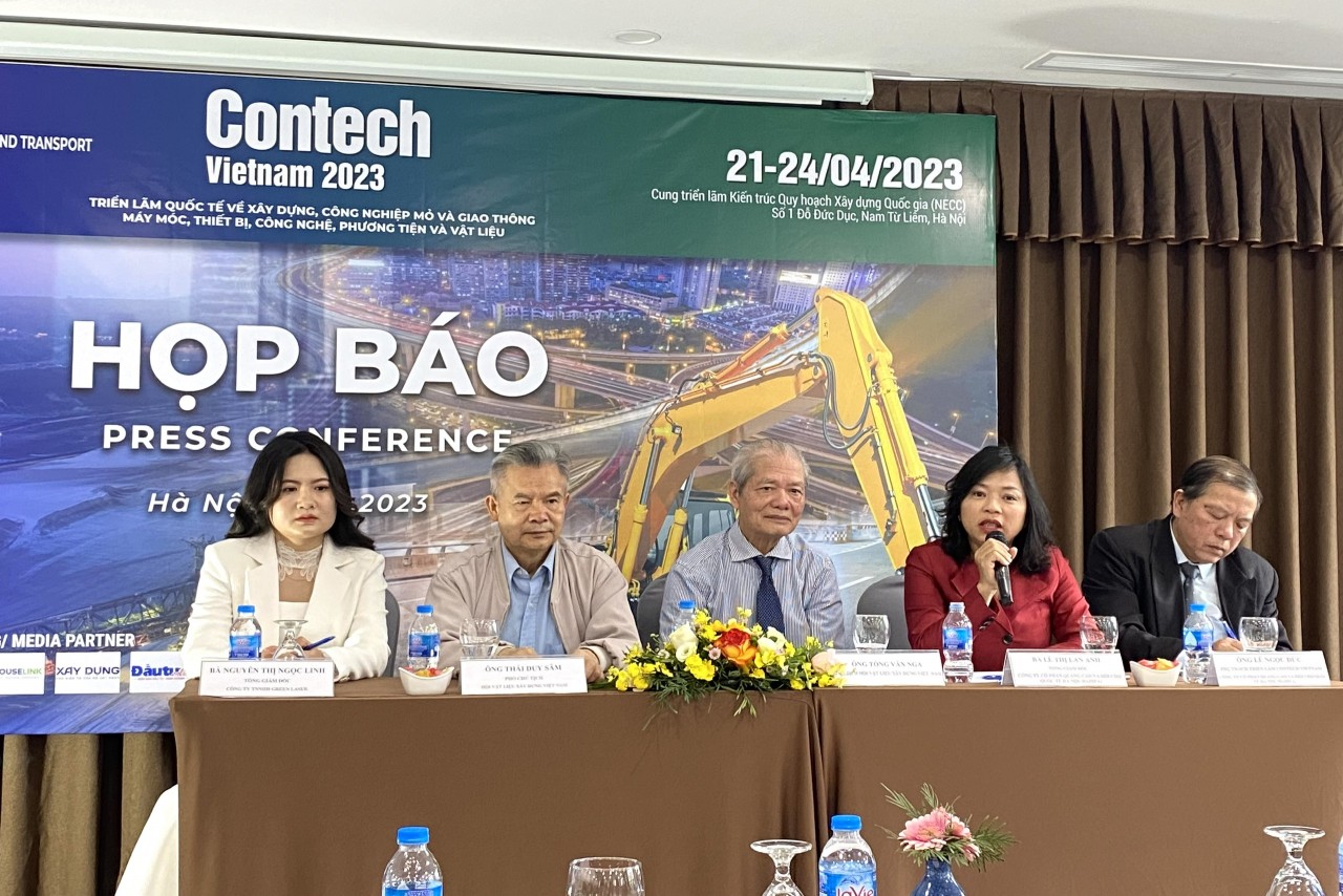 Quang cảnh họp báo thông tin về Contech Vietnam 2023.