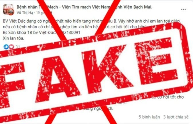 Bệnh viện Việt Đức khẳng định thông tin "có người chết não hiến tạng" là giả