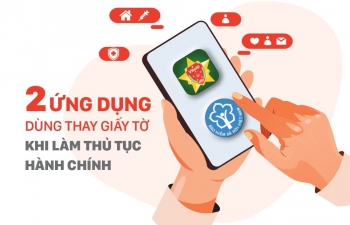 Infographics: 2 ứng dụng dùng thay giấy tờ khi làm thủ tục hành chính