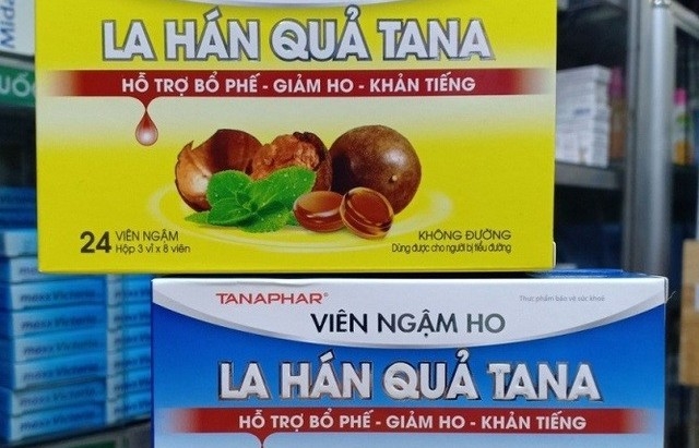 Thực phẩm viên ngậm ho La Hán Quả Tana vi phạm quảng cáo