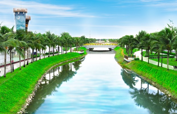 Khu vườn sinh thái rộng lớn xanh mát gói trọn bán đảo Van Phuc City