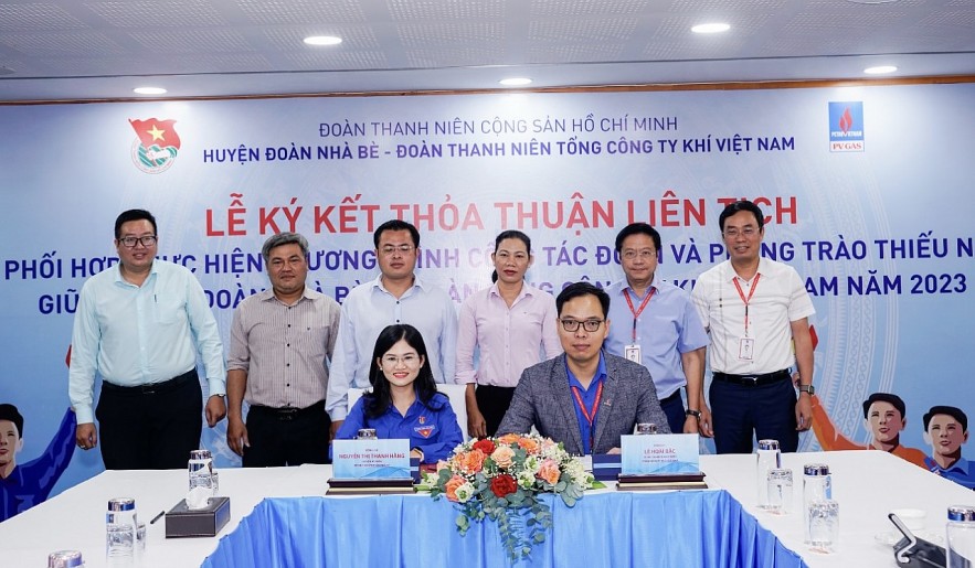 Lễ ký kết thỏa thuận liên tịch giữa Đoàn Thanh niên Tổng công ty Khí Việt Nam và Huyện đoàn Nhà Bè